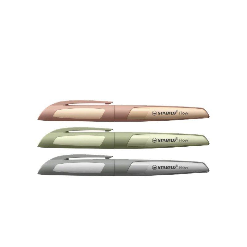 STABILO stylo plume Flow Monochrome, rechargeable, boîte de 16